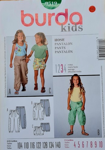 Schnittmuster burda kids - kids, 9519