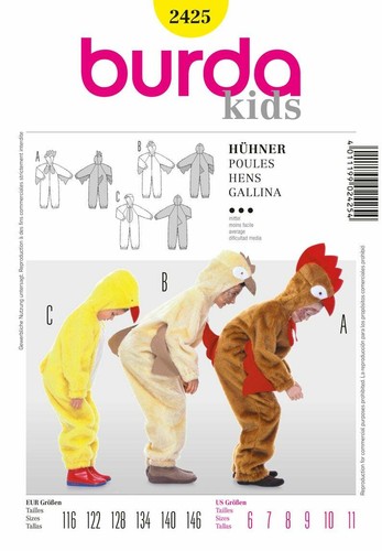 Burda style 2425 - nr, hühner